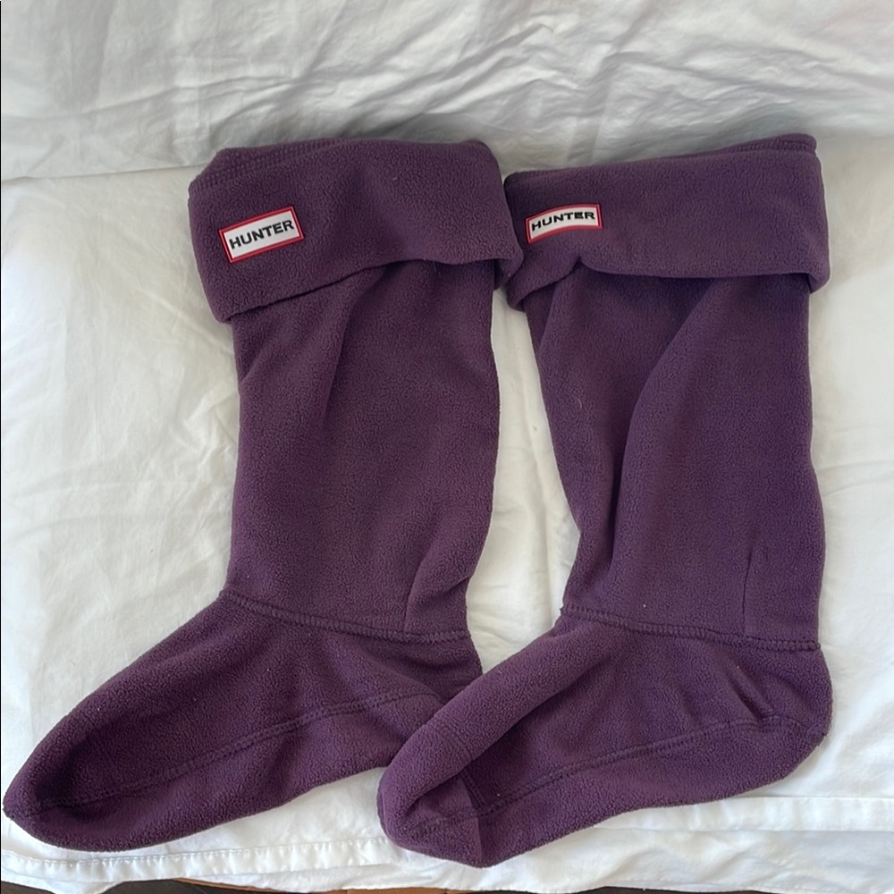 NWOT Hunter Purple Fleece Boot Liners/Socks